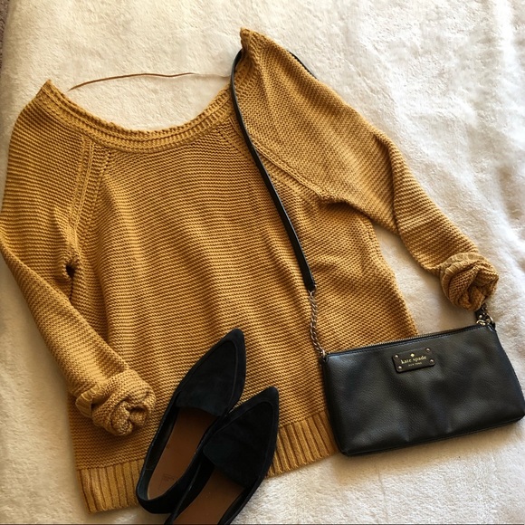 Roxy Sweaters - Roxy mustard yellow knit sweater